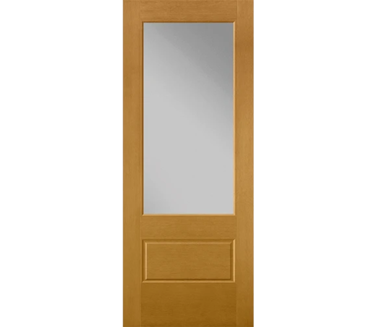 Fort Worth 3 Quaters Light Fiberglass Entry Door