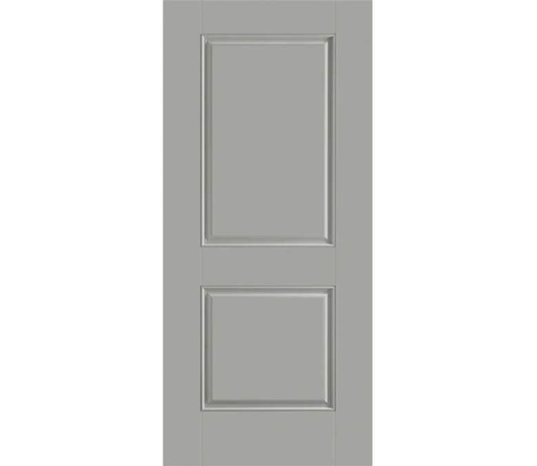 Fort Worth Two Panel Square Fiberglass Entry Door